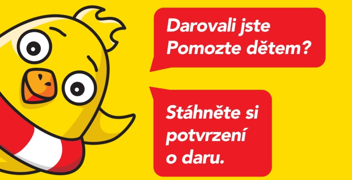 Stáhněte si potvrzení o daru Pomozte dětem