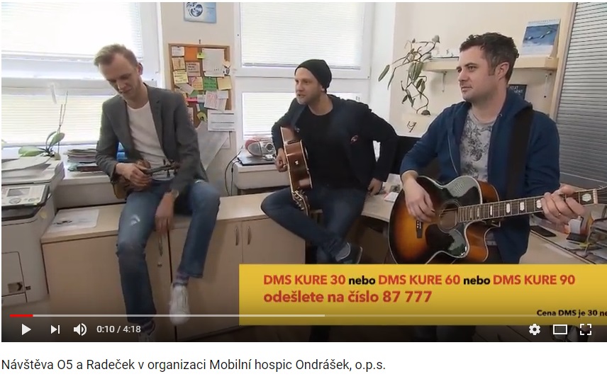 Návštěva O5 a Radeček v organizaci Mobilní hospic Ondrášek, o.p.s.