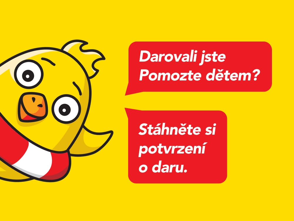 Stáhněte si potvrzení o daru Pomozte dětem